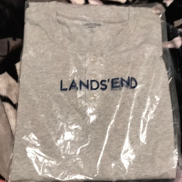 🆕 Land’s End Super-T Long Sleeve Henley Shirt - Picture 3 of 6